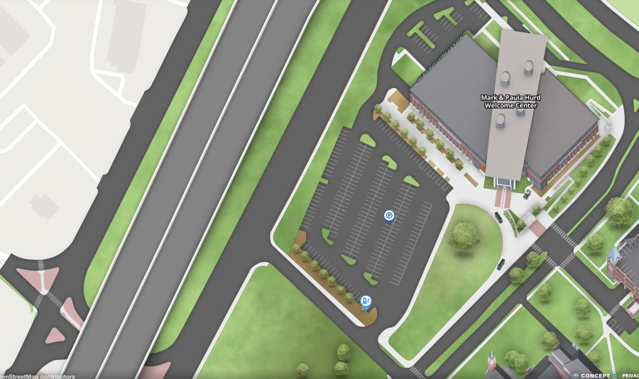 A map of the hurd welcome center